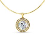 Round Halo Luxe Pendant