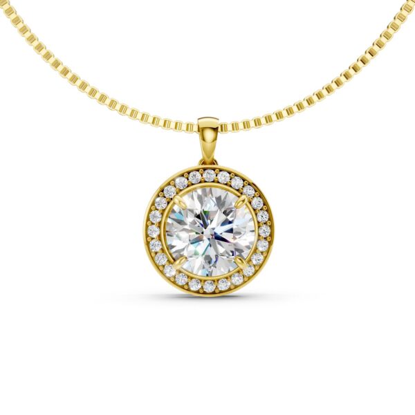 Round Halo Luxe Pendant