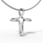 Luxe Curve Cross Pendant - Image 8