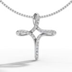 Luxe Curve Cross Pendant - Image 5